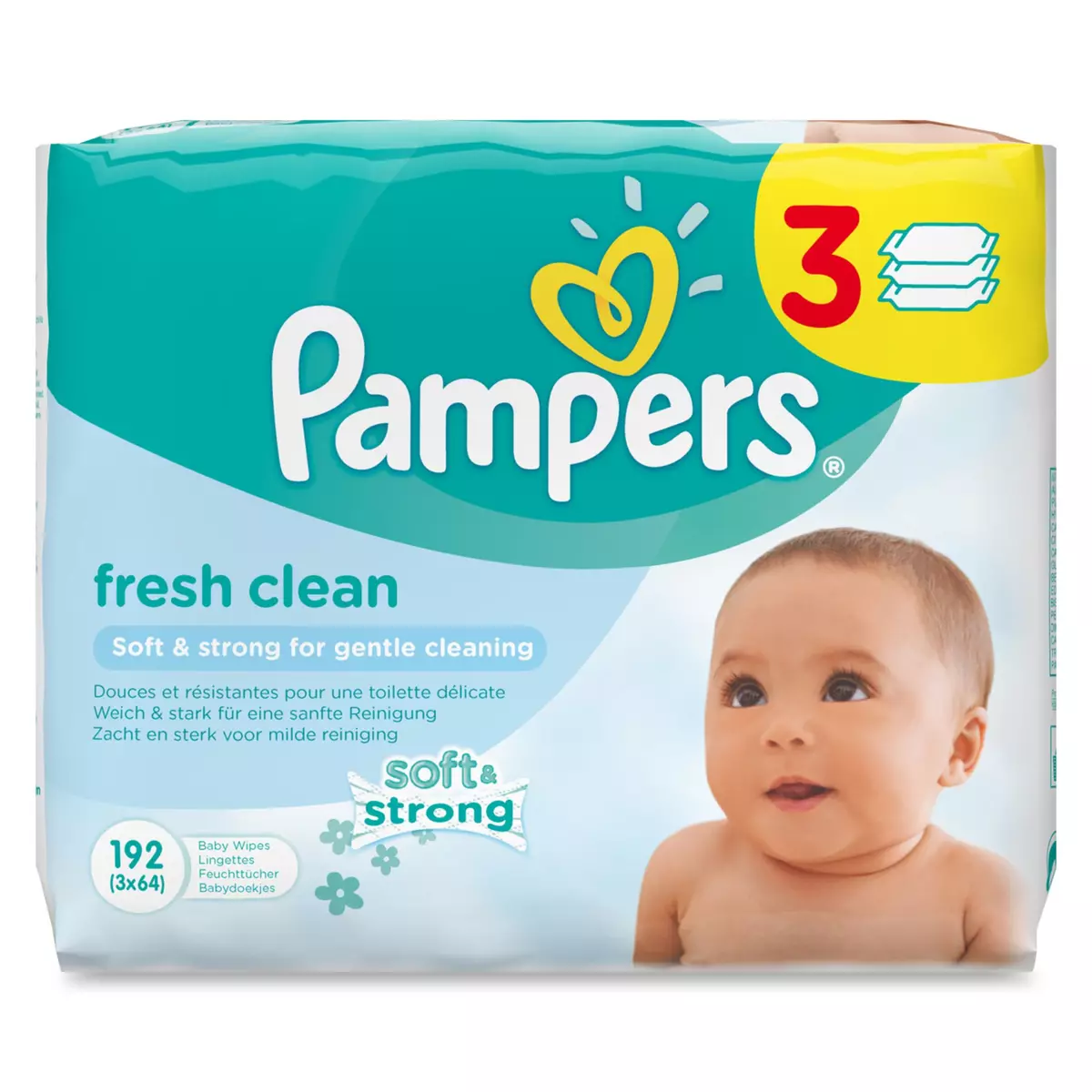 PAMPERS Pampers lingettes freshclean 3x64
