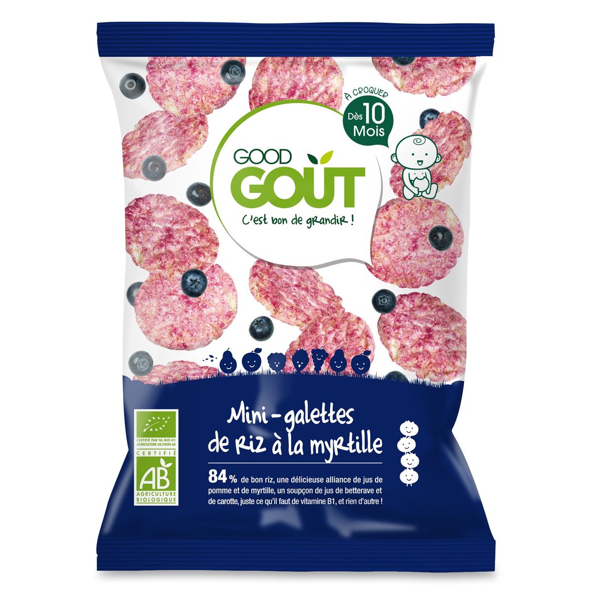 GOOD GOUT Good Goût bio mini-galettes de riz à la myrtille 40g dès 10m