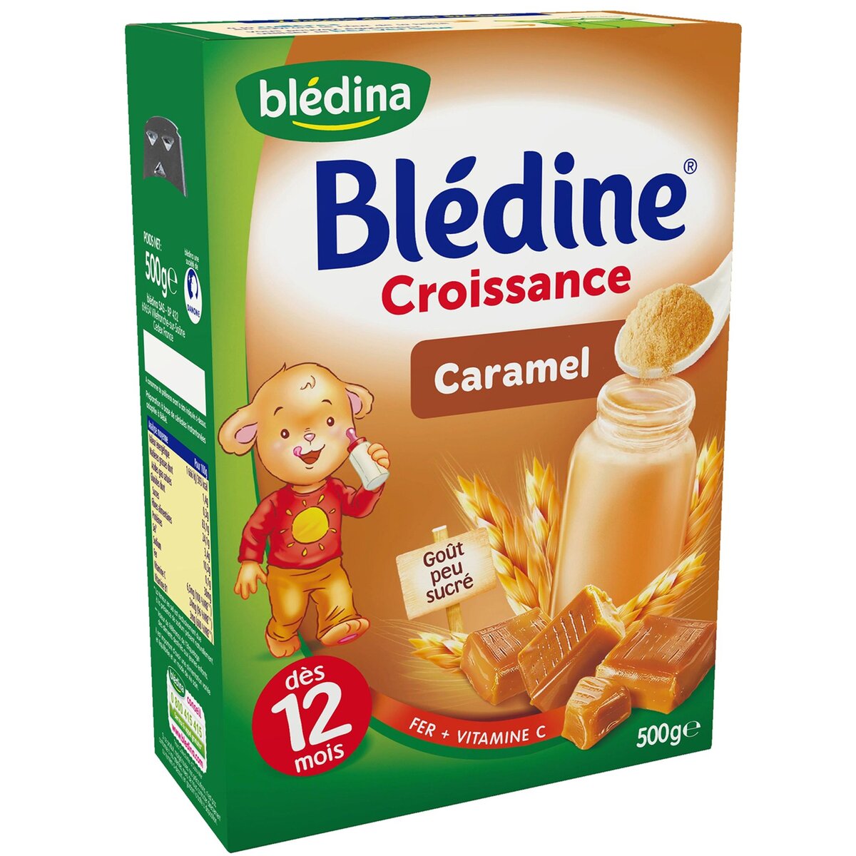 BLEDINA Blédine croissance caramel et lait en poudre 500g dès 12mois