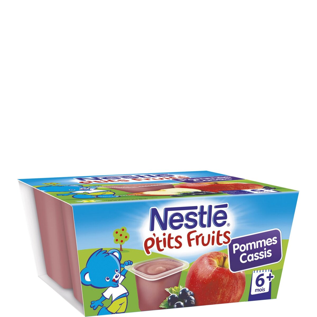 NESTLE Nestlé ptit fruit pomme cassis 4x100g dès 6 mois