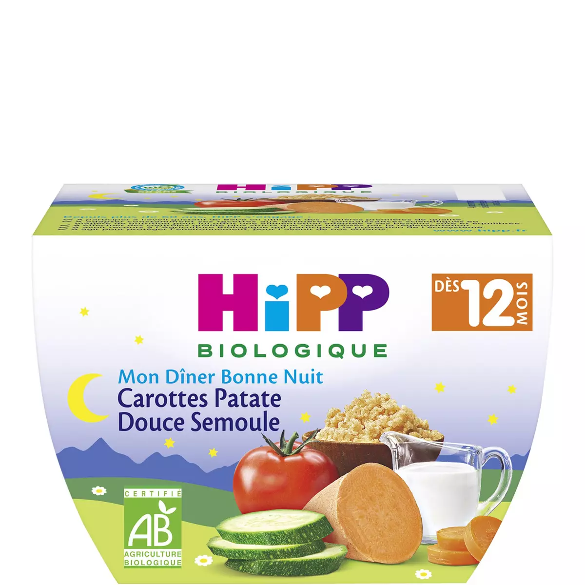 HIPP Bol carottes patate douce semoule bio dès 12mois 220g