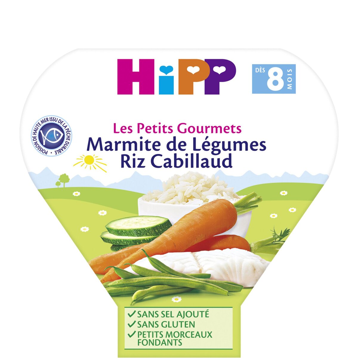 HIPP Hipp marmite de légumes riz cabillaud 200g dès 8mois