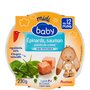 AUCHAN BABY Assiette épinards saumon et crème dès 12 mois 230g