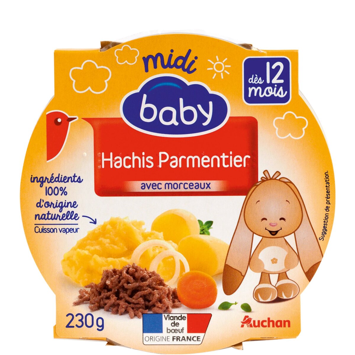 AUCHAN Auchan baby Assiette de hachis parmentier dès 12 mois 230g 230g