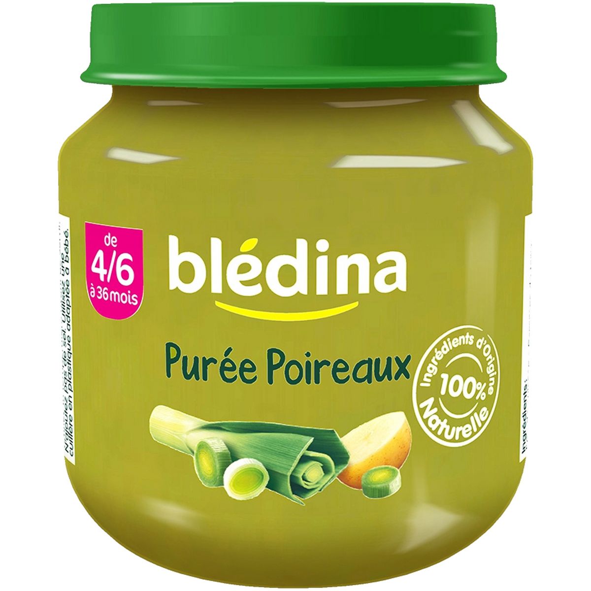 BLEDINA Blédina purée de poireaux pot 130g dès 4/6mois