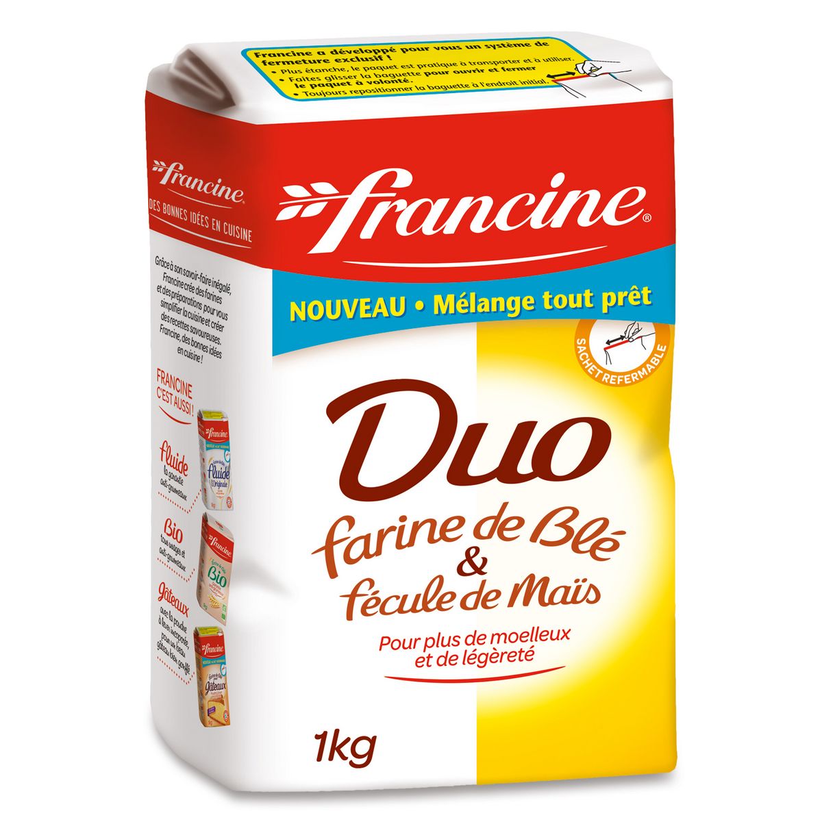 FRANCINE Duo Farine de blé et fécule de maïs   1kg