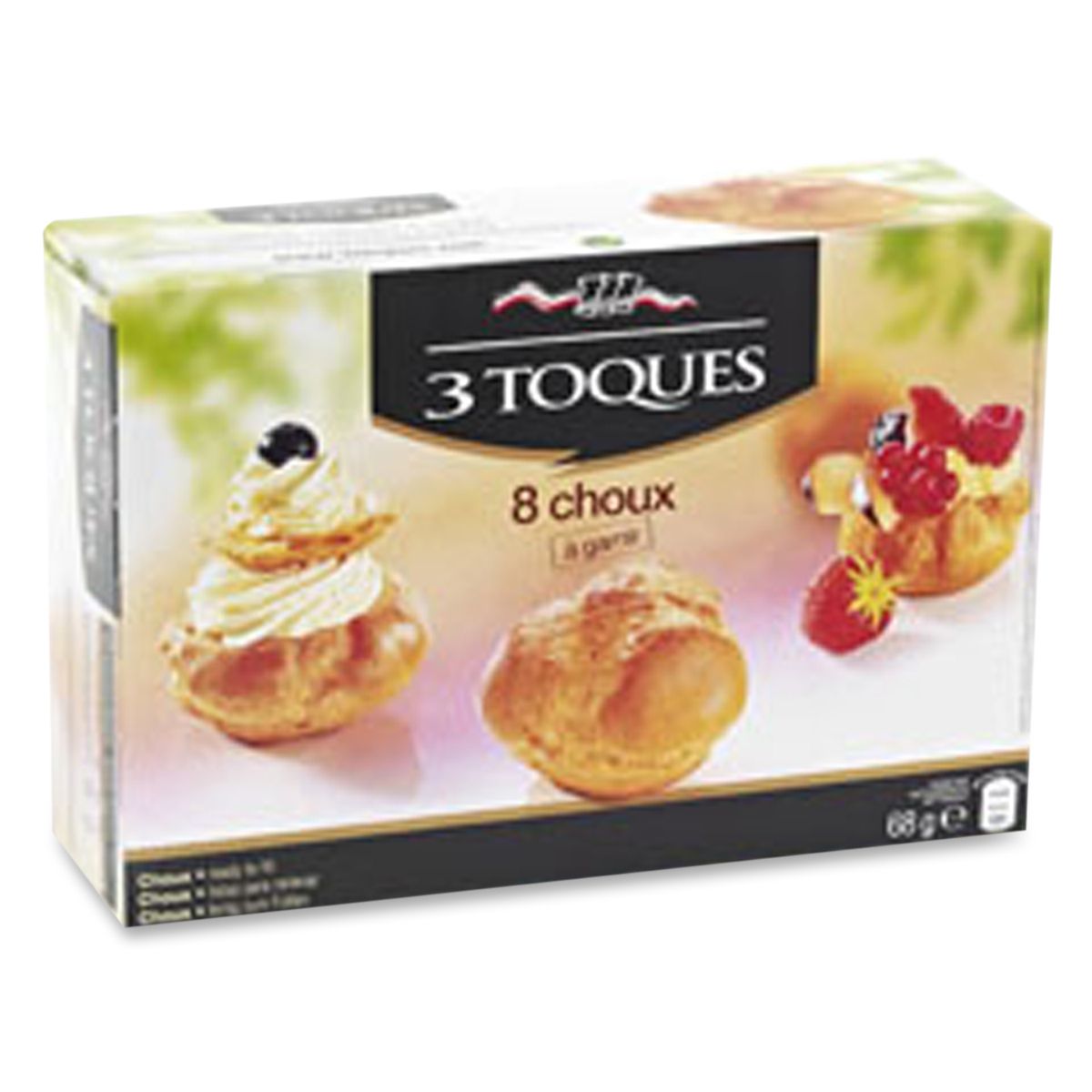 LES 3 TOQUES Choux à garnir 8 pièces 68g