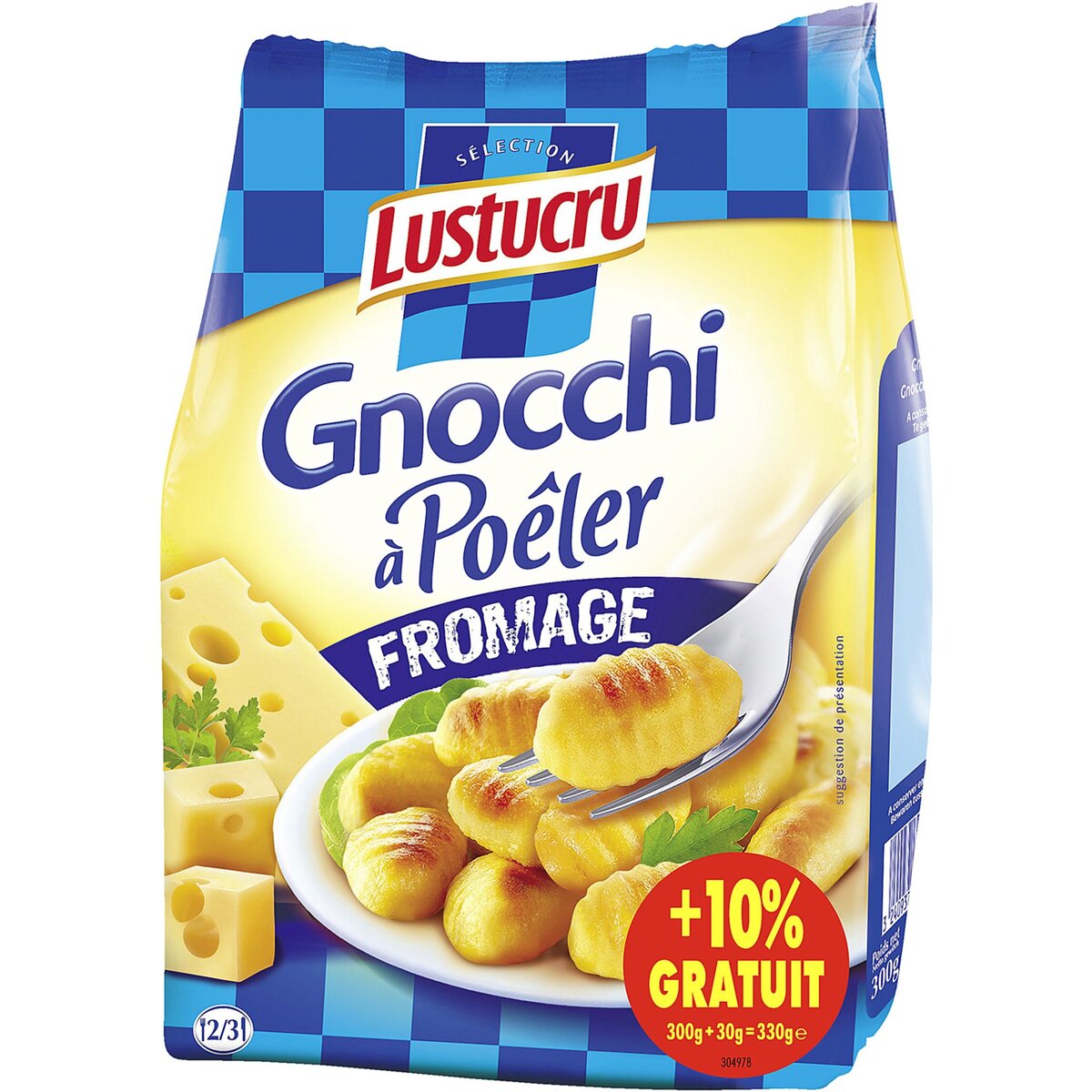 LUSTUCRU Lustucru gnocchi au fromage +10% offert 330g