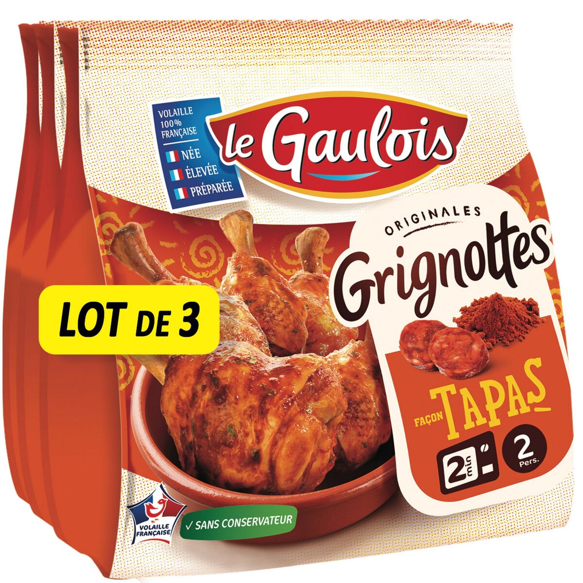 LE GAULOIS Grignottes de poulet façon tapas 3x250g