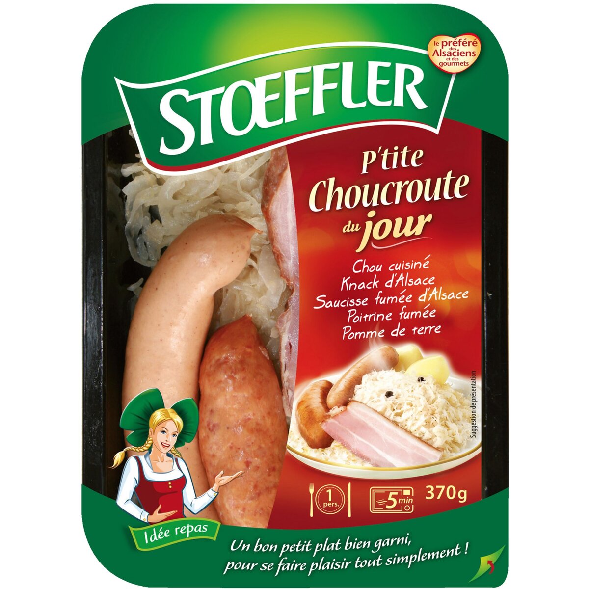 STOEFFLER Stoeffler P'tite Choucroute du jour 1 portion 370g