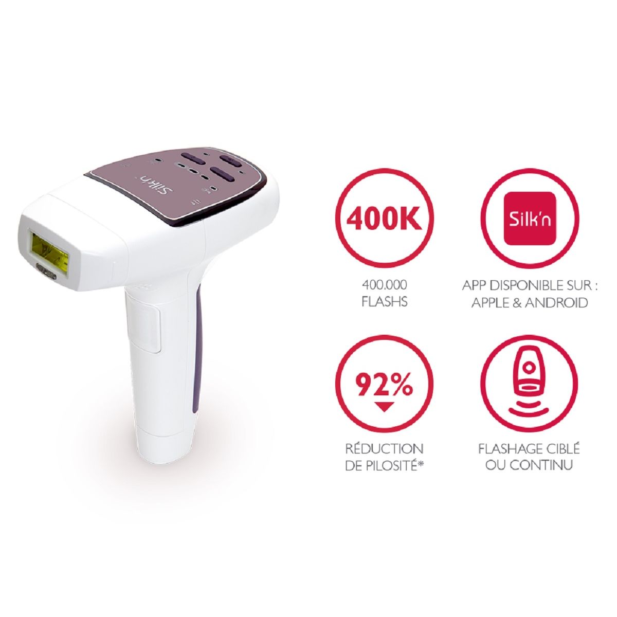 SILKN Epilateur Silk’n SatinGlow 400.000  FGS1PEU001