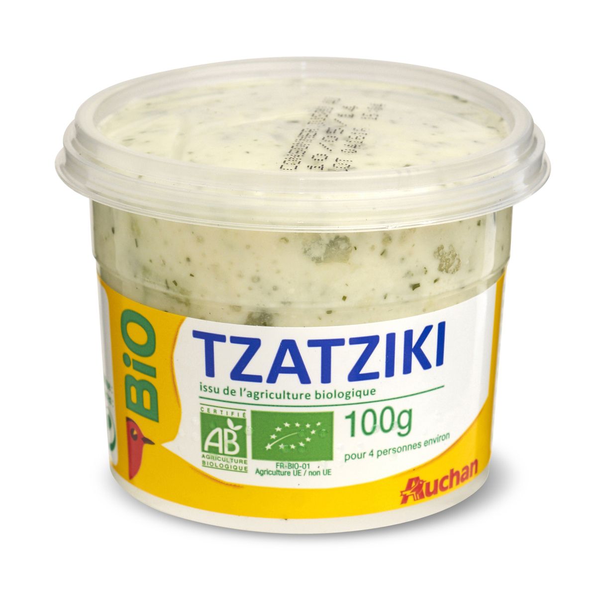 AUCHAN Tzatziki bio 4 personnes 100g