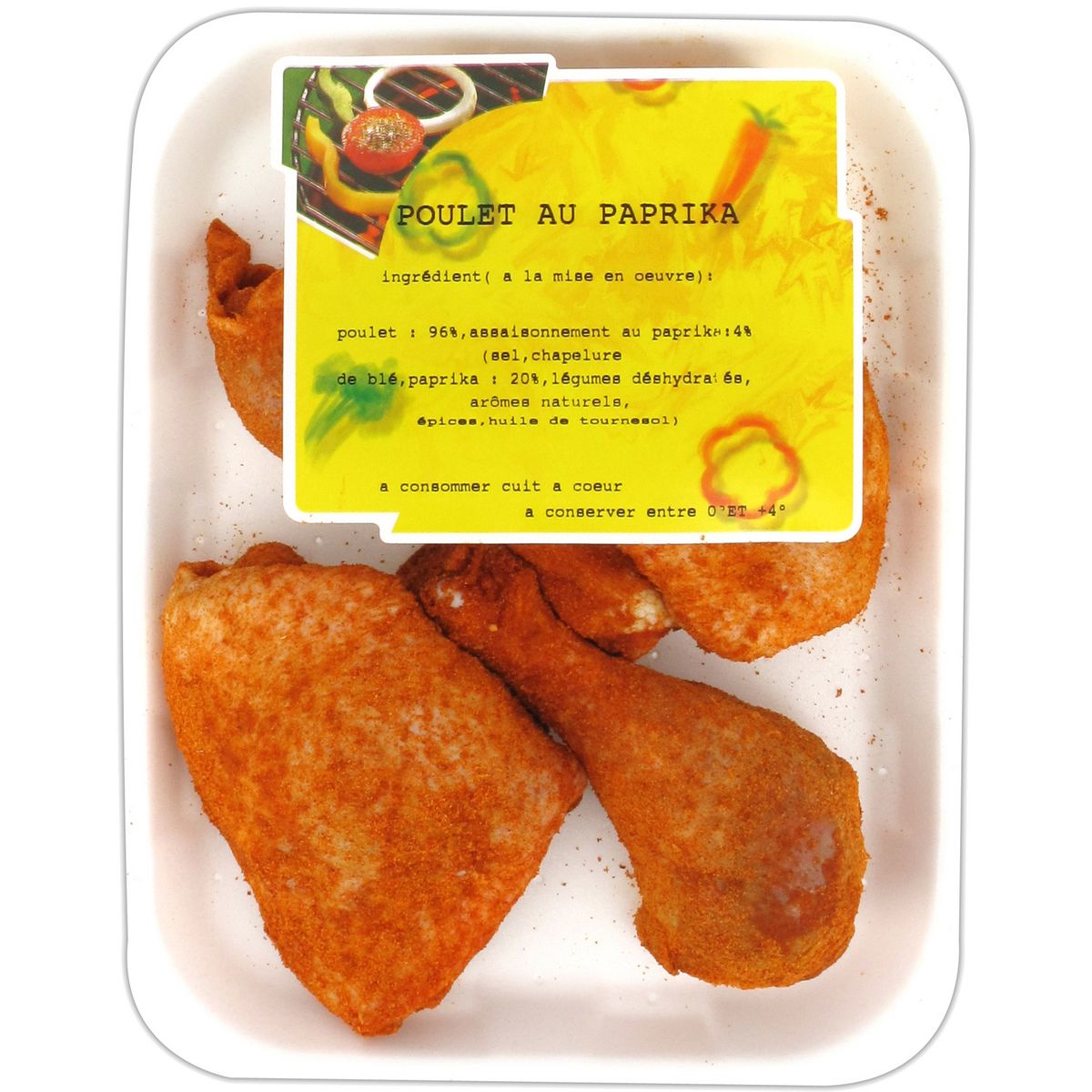 Cuisses de poulet au paprika 550g
