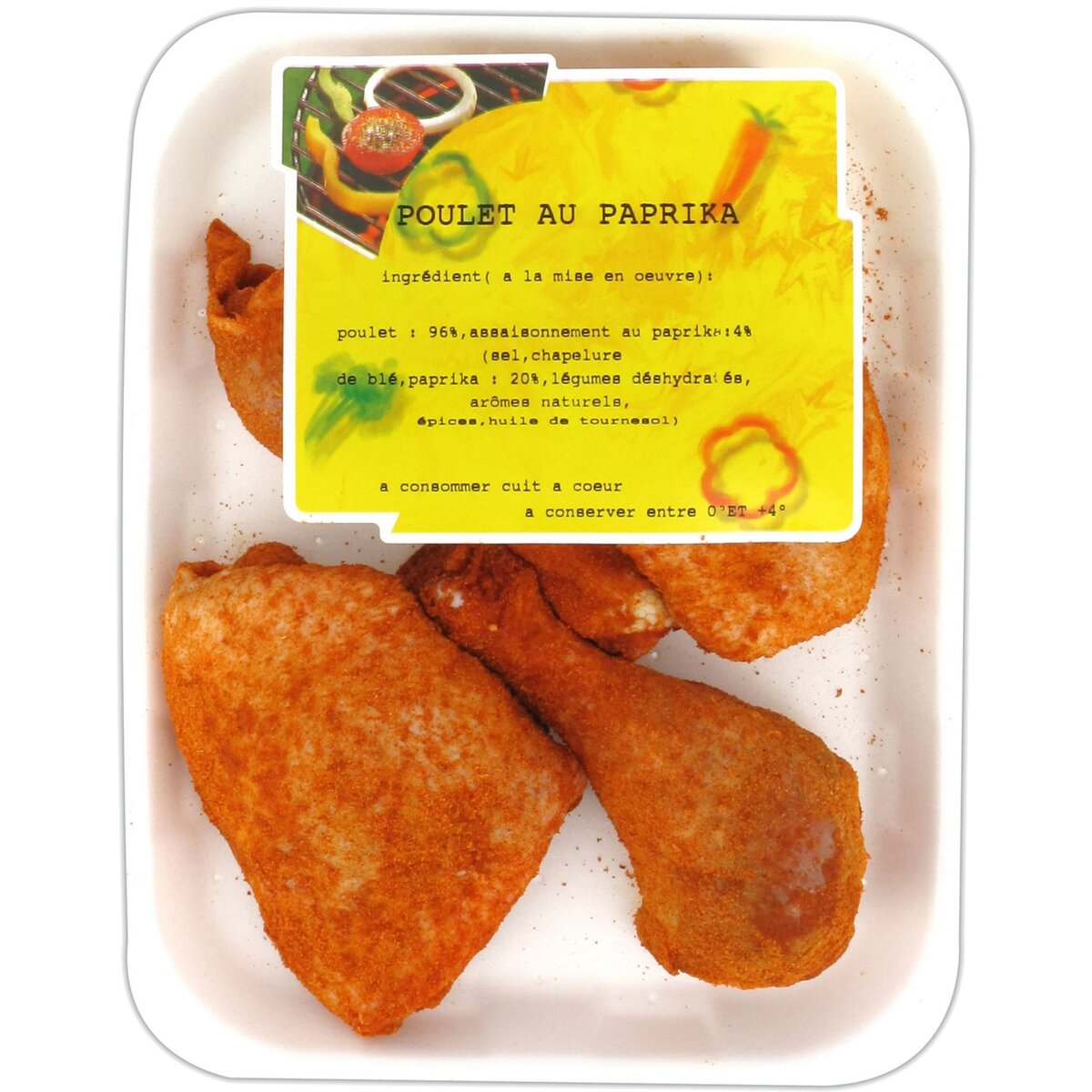 Cuisses de poulet au paprika 550g