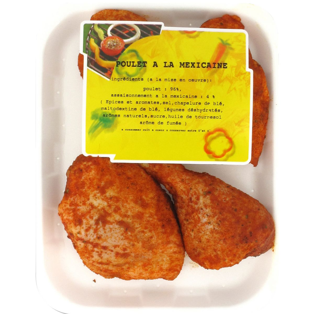 Cuisses de poulet à la mexicaine 2 pièces 550g