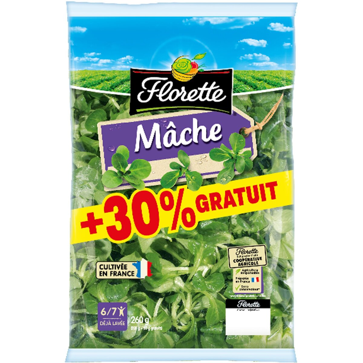 FLORETTE Florette mâche 200g +30%offert