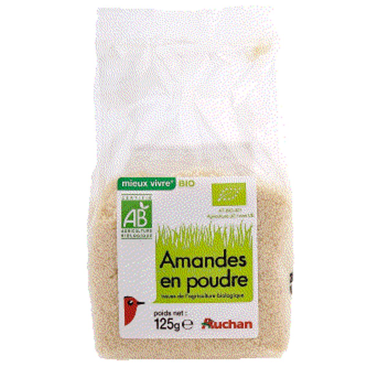AUCHAN Auchan bio amande en poudre 125g
