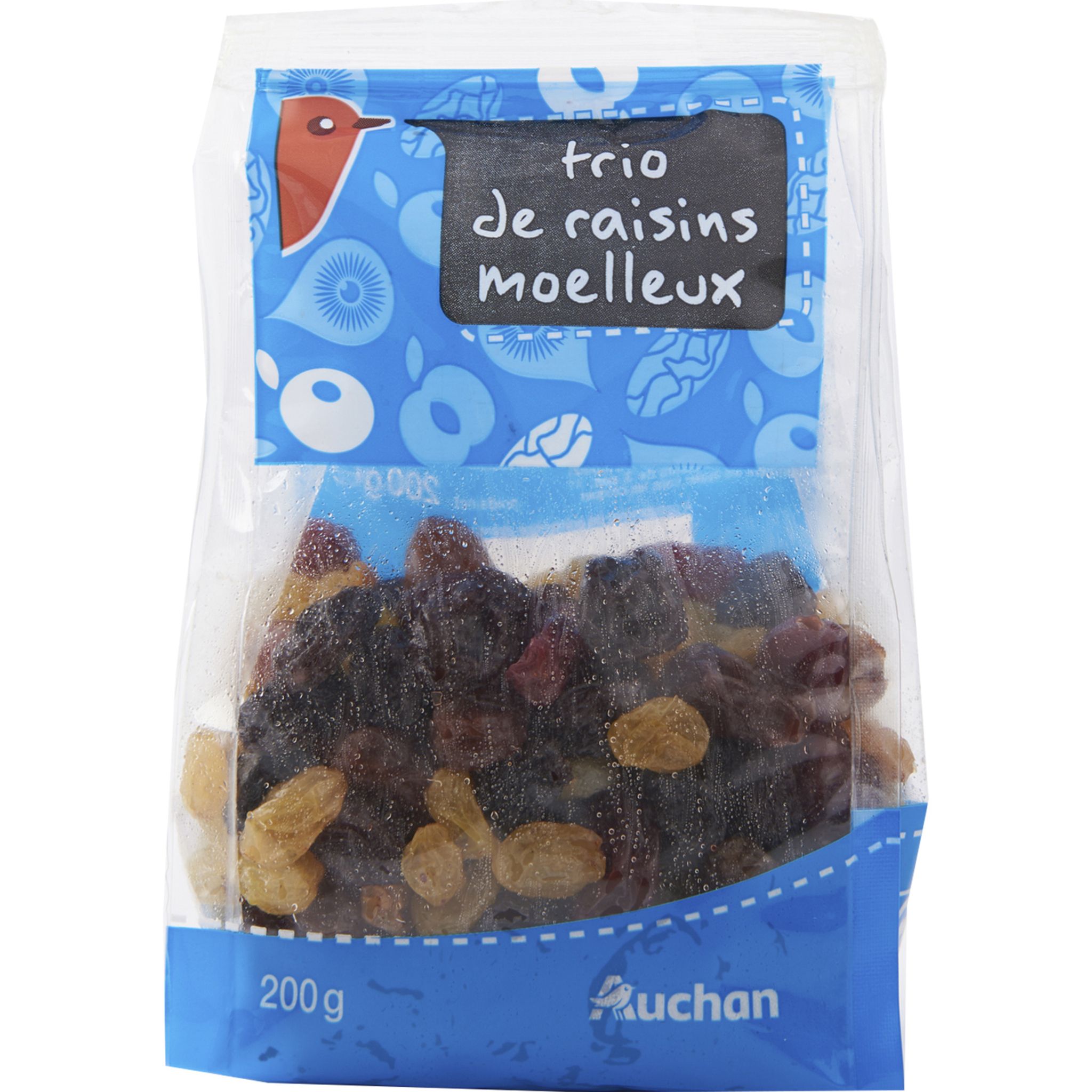 AUCHAN Auchan Trio de raisins moelleux 200g 200g pas cher - Auchan.fr