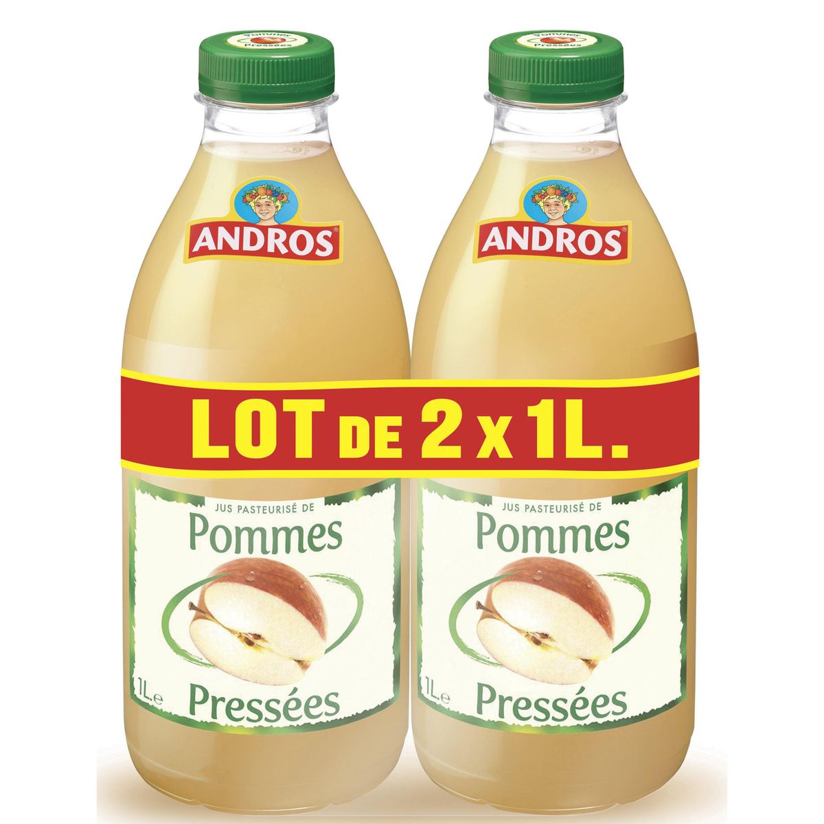 ANDROS Jus de pommes pressées 2x1L
