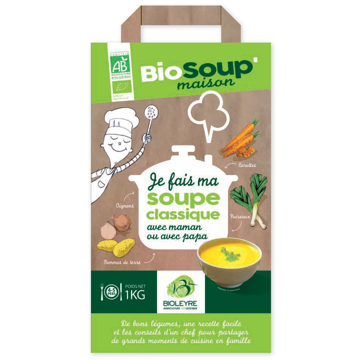 légumes à soupe bio classique 1kg
