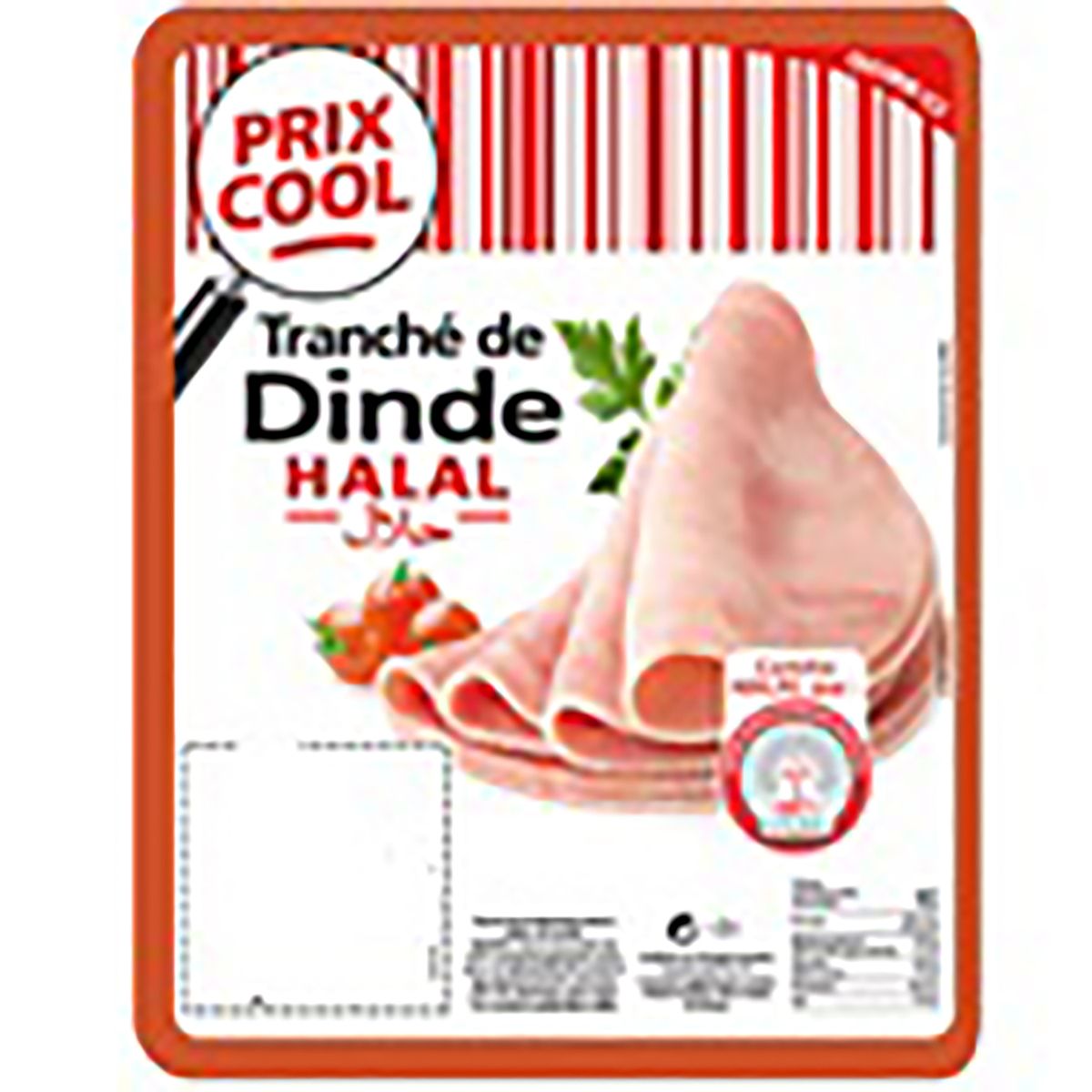 AUCHAN Auchan tranché de dinde halal 4 tranches 120g 4 tranches 120g