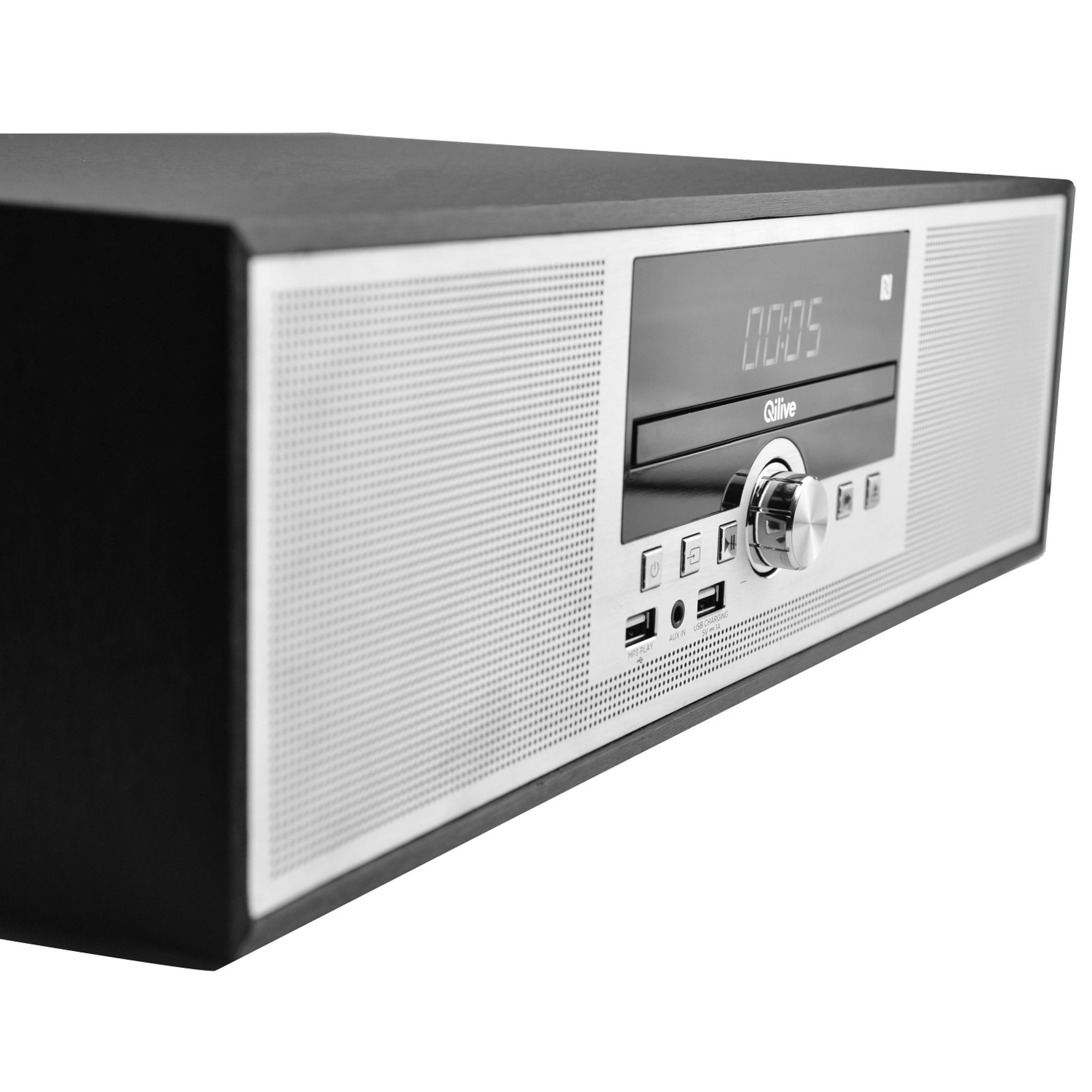 Voir la diapositive 2 : QILIVE Q1480 - Gris - Micro chaîne hifi