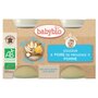 BABYBIO Babybio crème de fruits à la poire 2x130g dès 6 mois