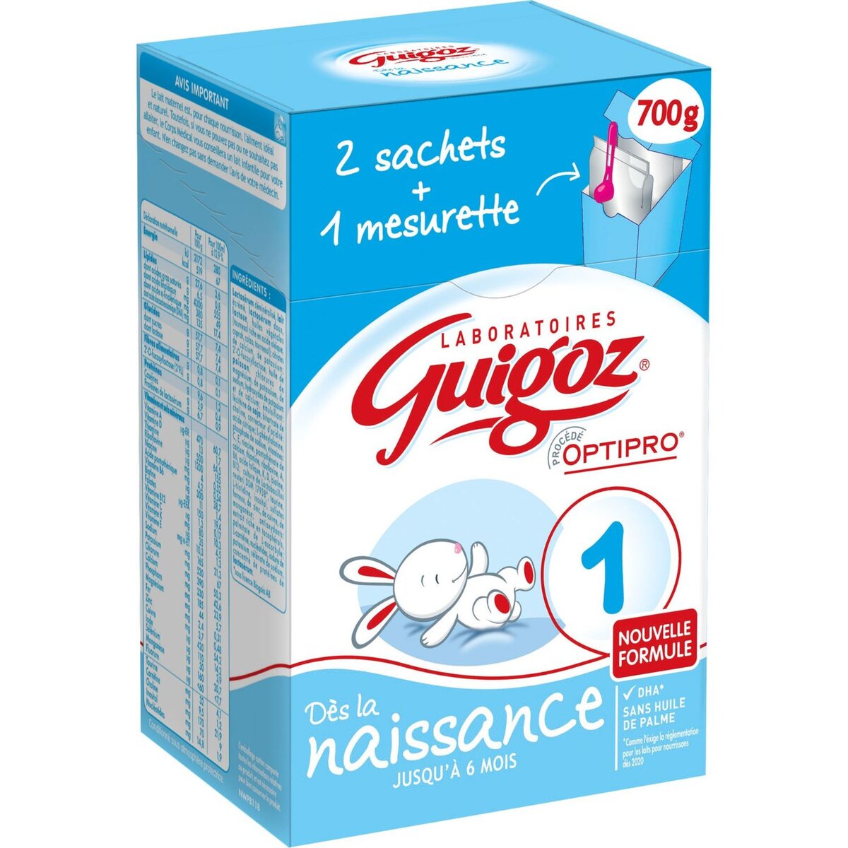 GUIGOZ Guigoz 1 1er âge bag in box 2x350g de 0 à 6 mois