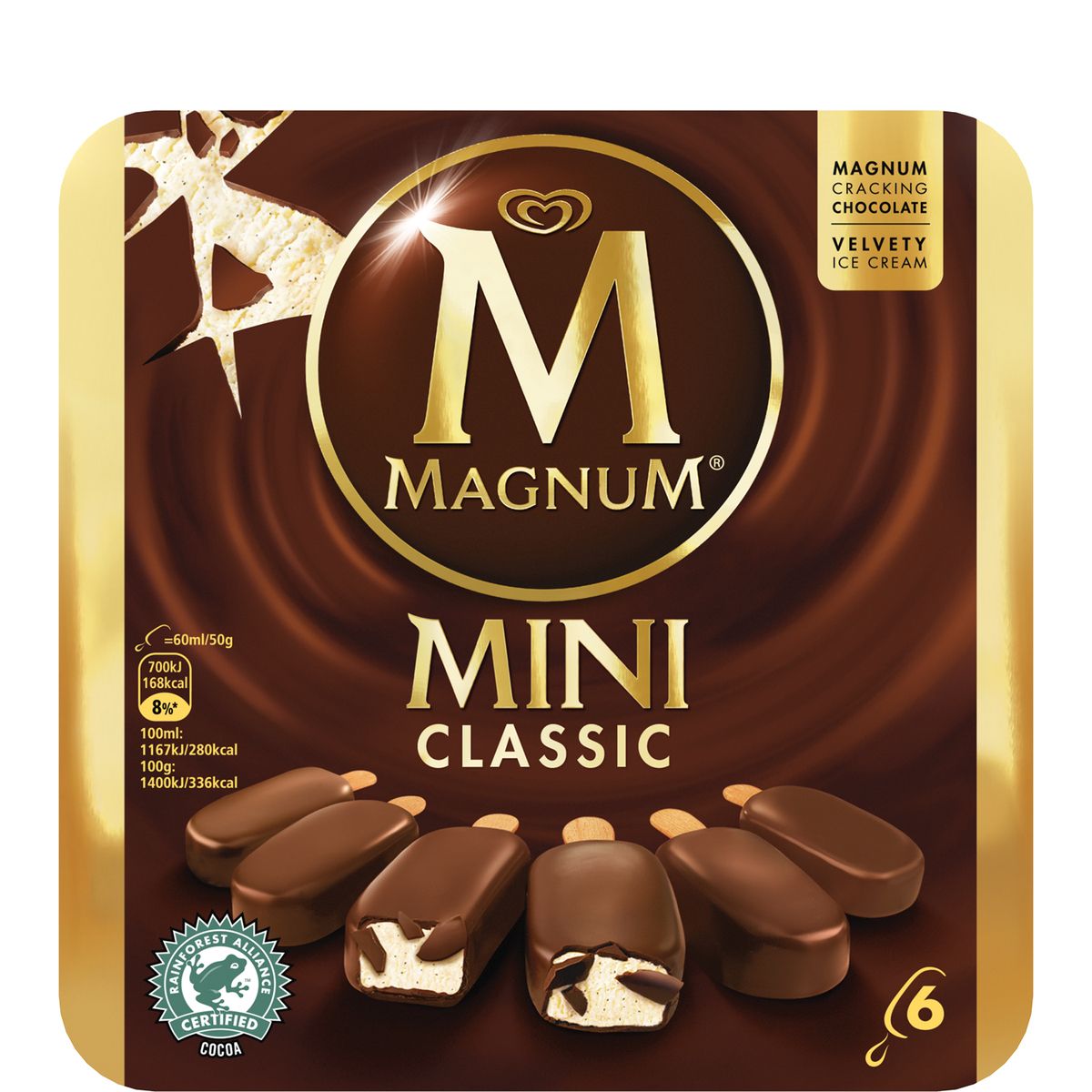 MAGNUM Magnum glace classic mini bâtonnet x6 -300g