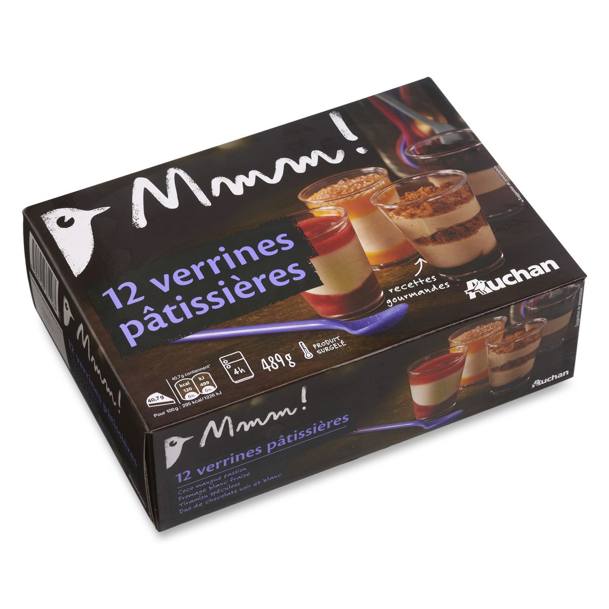 AUCHAN MMM! Verrine pâtissière 12 pièces 489g