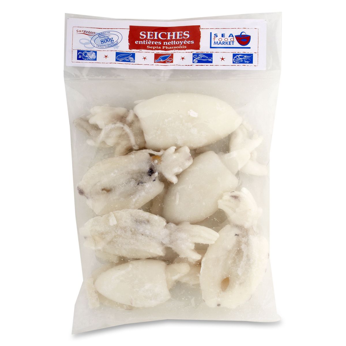 SEAFOOD MARKET Seafood Market Seiches entières crues surgelées 800g
