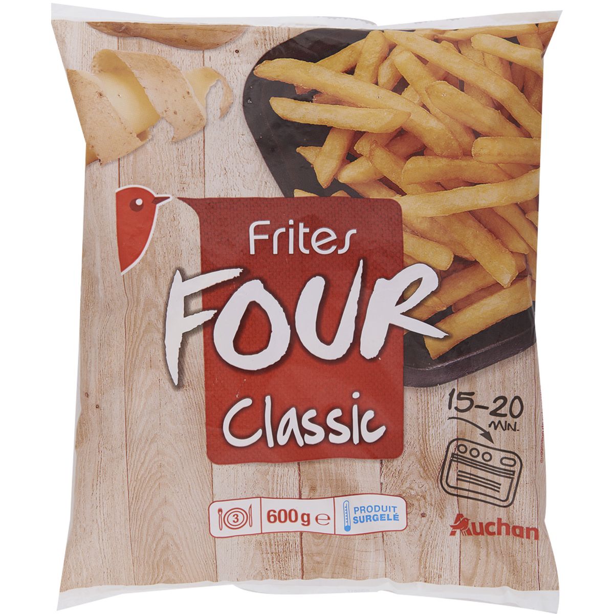 AUCHAN Frites au four 600g