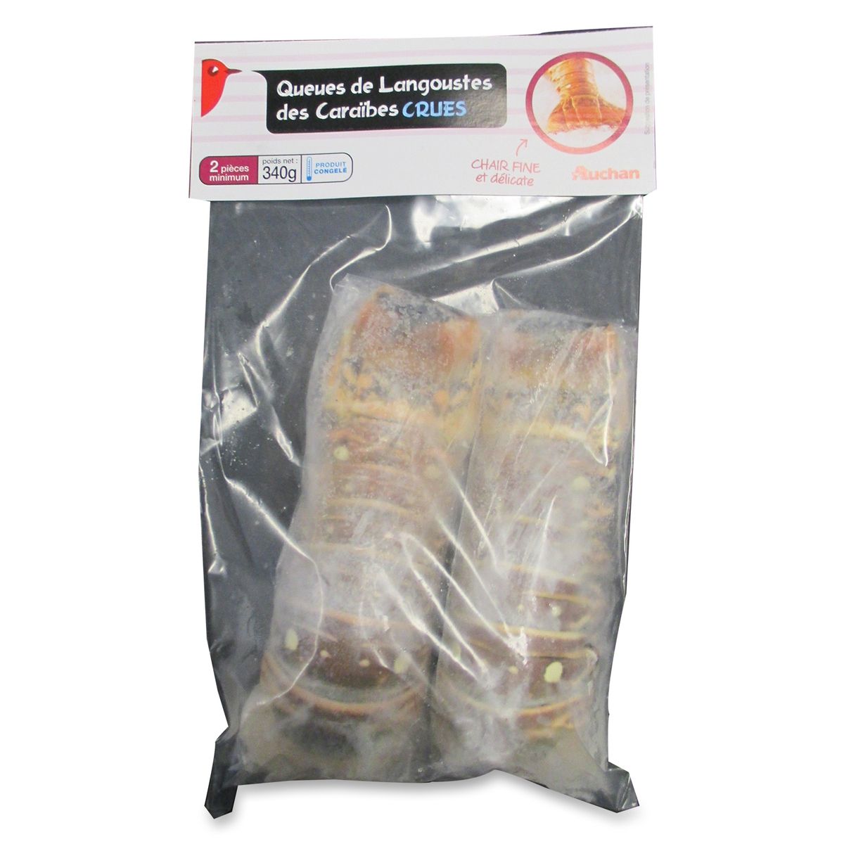AUCHAN Auchan queues de langoustes crues x2 -340g