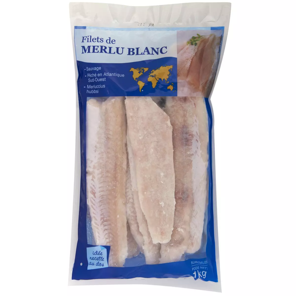 AUCHAN Auchan filet de merlu blanc 1kg