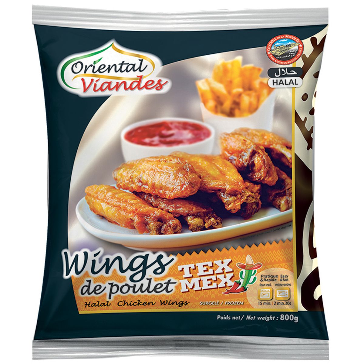ORIENTAL Oriental Viandes wings poulet tex mex 800g