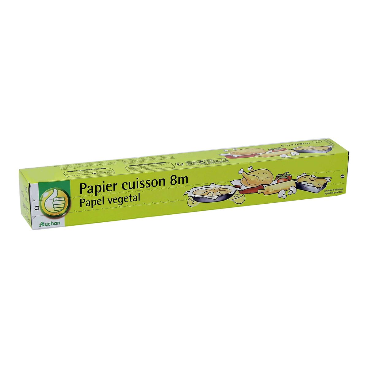 POUCE Papier cuisson en papier végétal 8m 1 rouleau