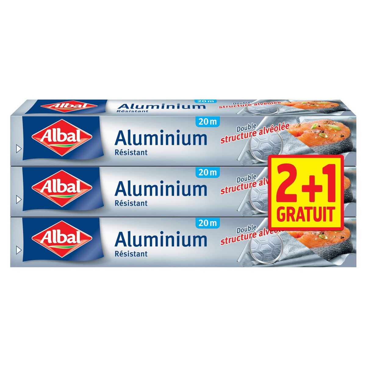 ALBAL Albal aluminium rouleau 20m x2+1offert