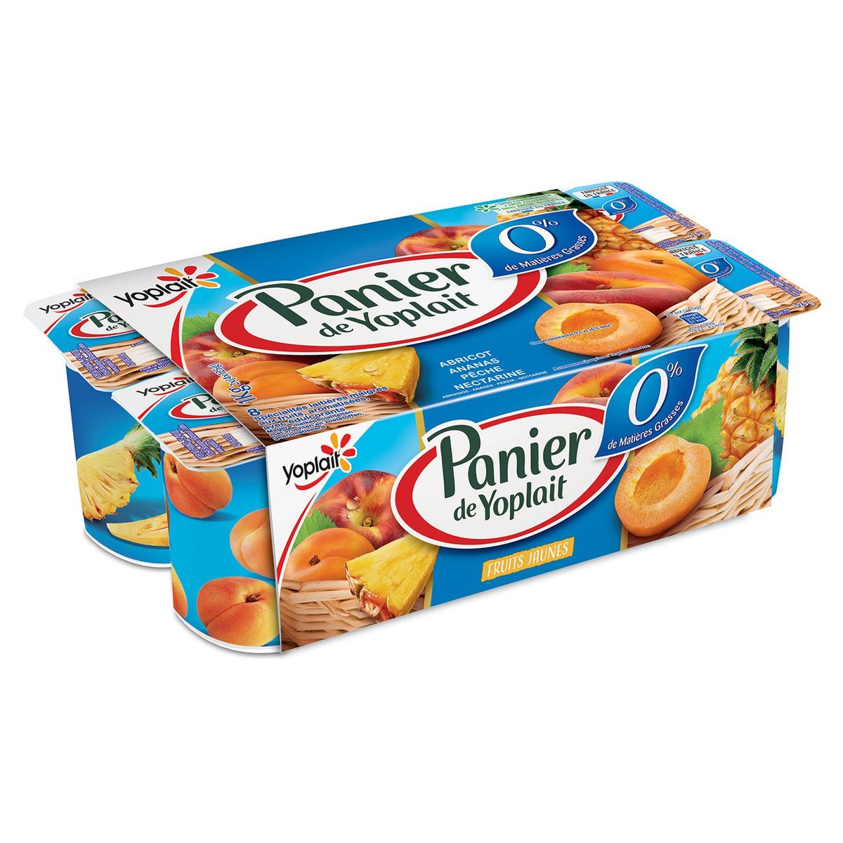 PANIER DE YOPLAIT Panier de Yoplait fruits jaunes 0% matière grasse 8x125g