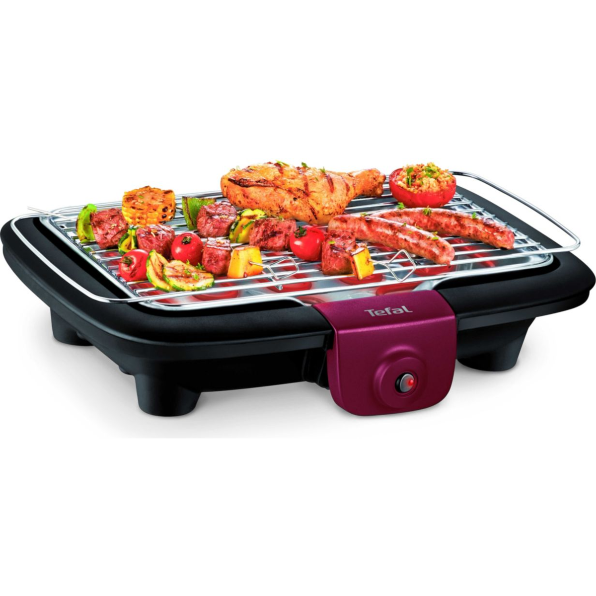 TEFAL Barbecue electrique BG9038 Noir/Bordeaux 2200W