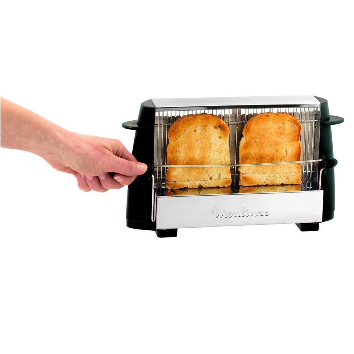 MOULINEX Grille pain A15453 Noir 760W 2 Fentes