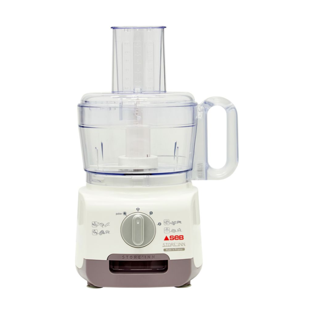SEB Robot multifonction DO221F00 StoreInn Blanc Bol 2L 750W 2 Vitesses + Pulse