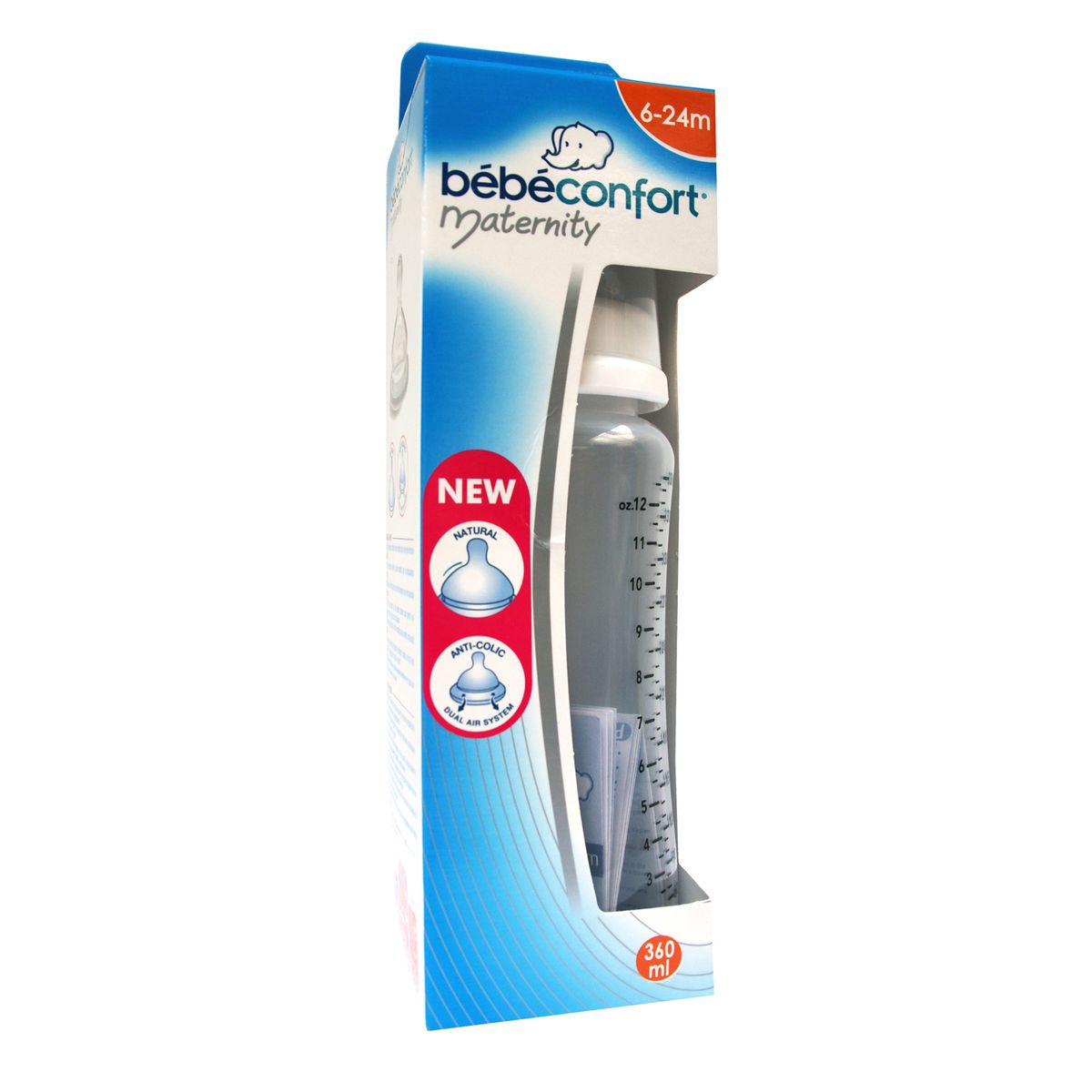 BEBE CONFORT Bebe confort Biberon maternity col large blanc 6-24 mois 360ml 360ml