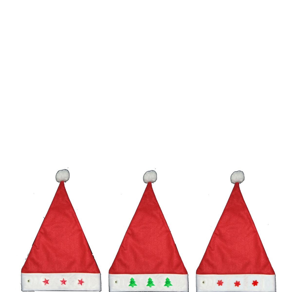 Bonnet de noël lumineux 29x40cm assorti x1 1 pièce