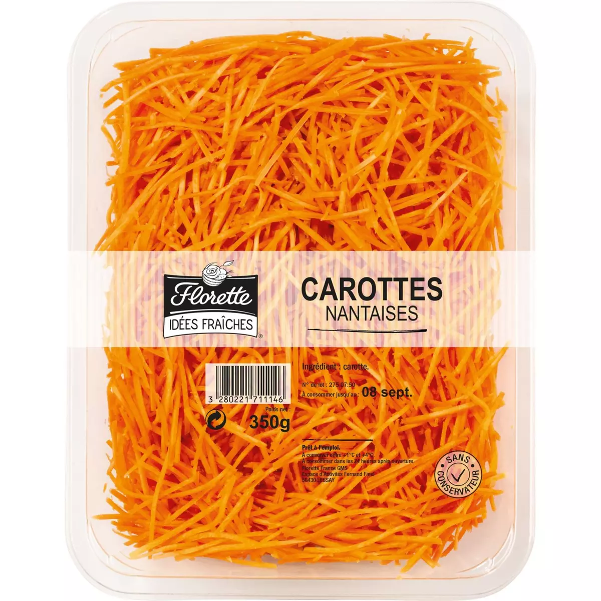 FLORETTE Florette carottes râpées 350g
