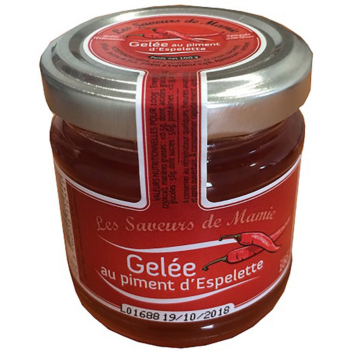 LES SAVEURS DE MAMIE Gelée au piment d'Espelette 100g