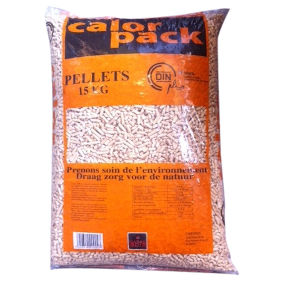 CALOR PACK Calorpack Pellets granulés de bois 100% résineux din plus 6mm 15kg 15kg