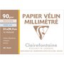 CLAIREFONTAINE Pochette papier millimétré 12 feuilles A4 90g/m2 bistre/bleu