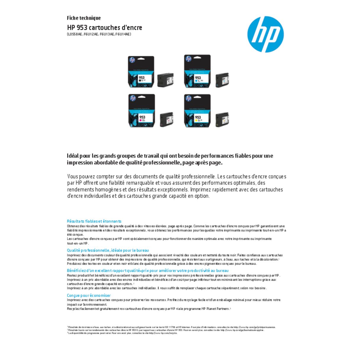 HP Cartouche Cyan 953XL