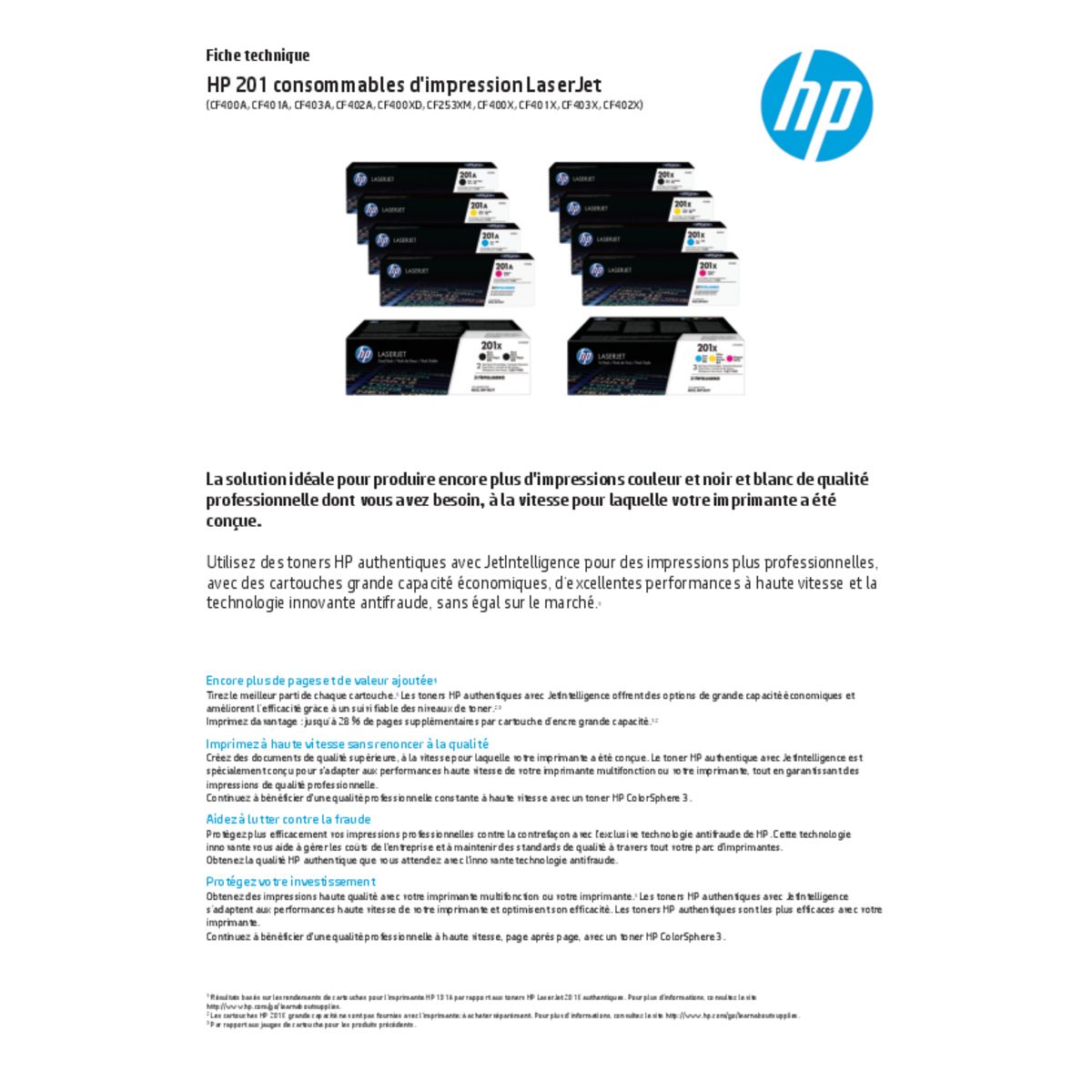 HP Toner Jaune 201A