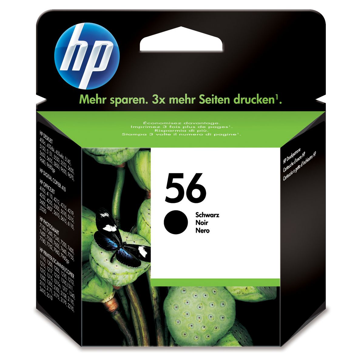 HP Cartouche d'Encre HP 56 Noire Authentique (C6656AE)